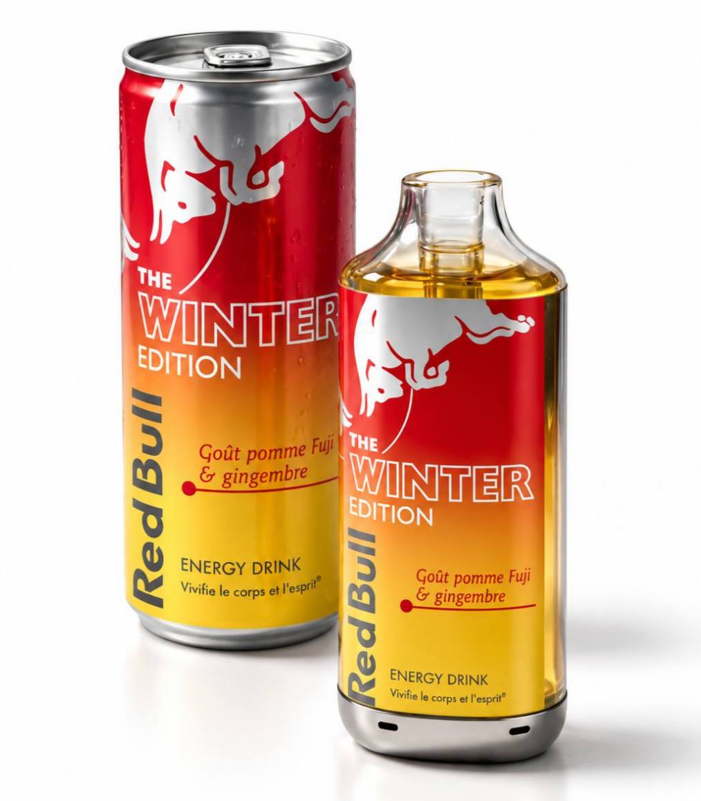 Puff red bull pomme fuji gingembre
